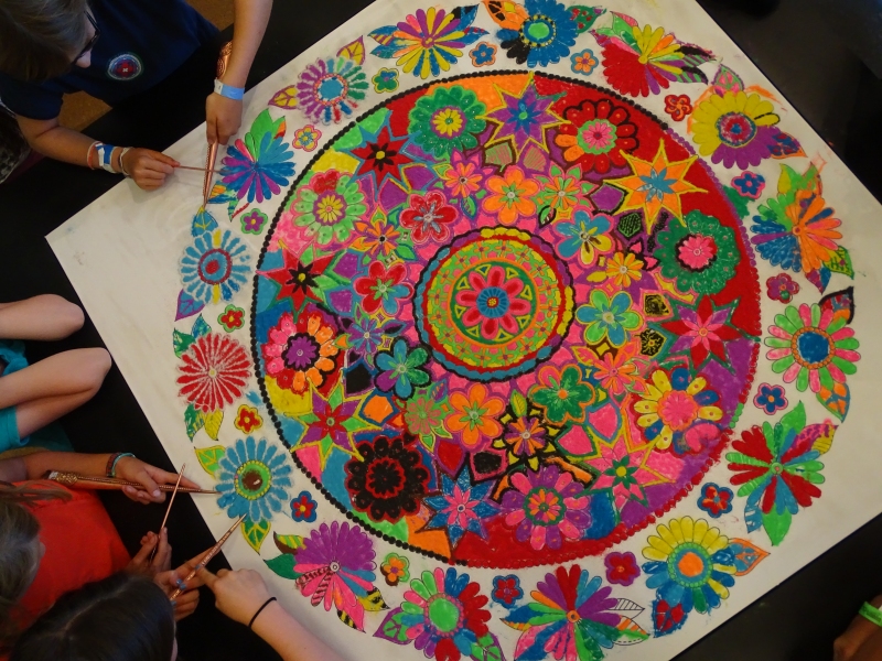 Mandala 2015 - Working on the Community Sand Painting