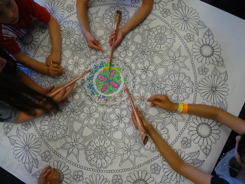 Mandala 2015 - Beginning of another Community Sand Painting