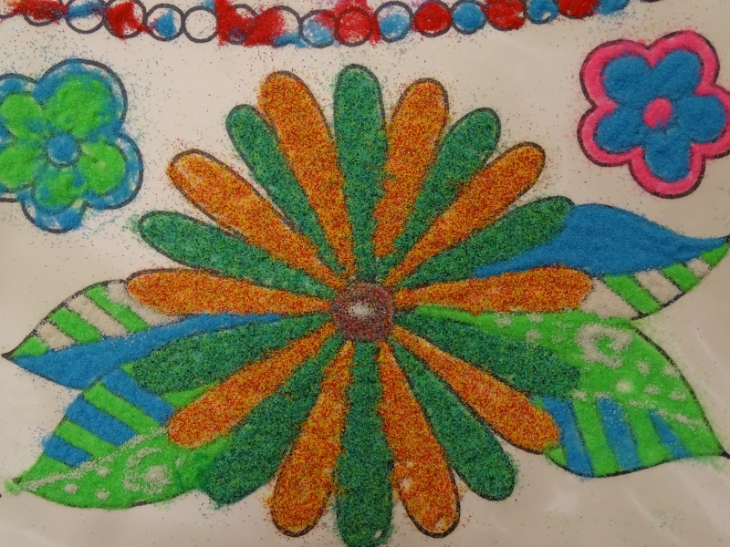 Mandala 2015 - Community Sand Painting Flower Detail