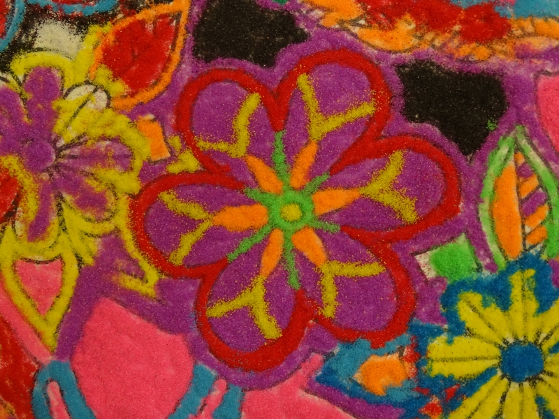 Mandala 2015 - Community Sand Painting Flower Detail