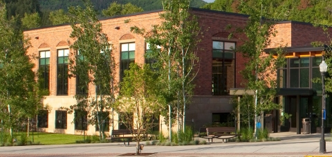 Lincoln Ave. Entrance to Library