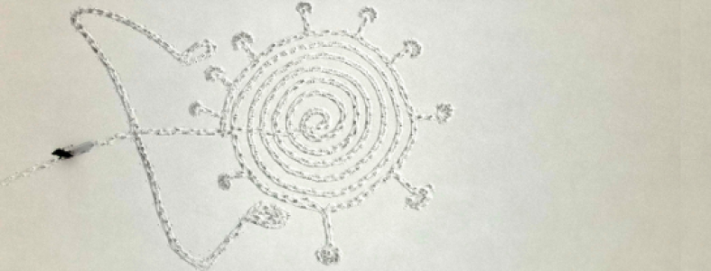 Sarah Blakeslee's 2021 Corona Snow Drawing