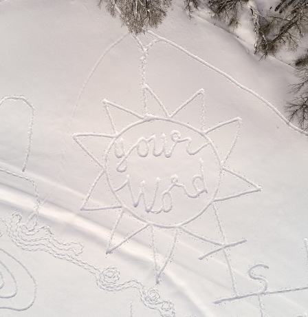 Your Word in the 2019 Snow Drawing