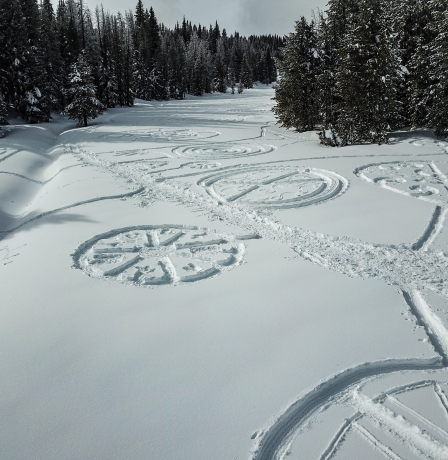 2020 Community Snow Drawing in Steamboat Springs