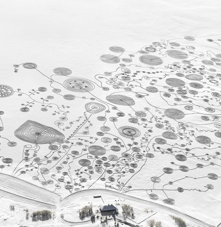 2013 snow drawing on Lake Catamount