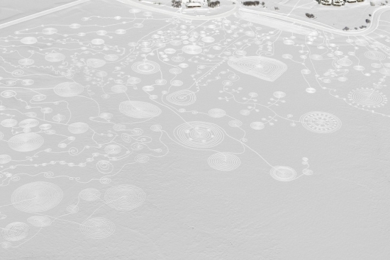 2013 snow drawing on Lake Catamount