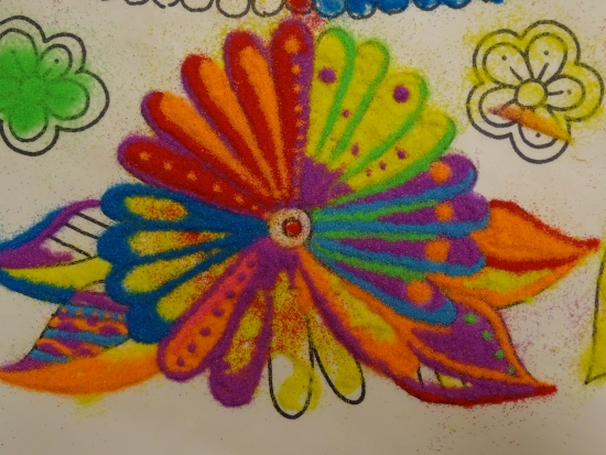 Community Sand Painting 2015 -- a Second Edition flower