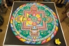 The Drepung Loseling monks' Green Tara mandala in Library Hall, completed and destroyed on August 2, 2015.