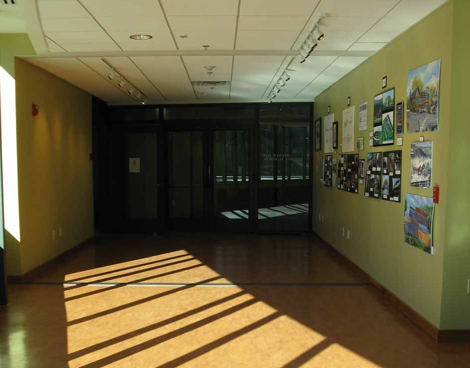 View of Library Hallway & Entrance