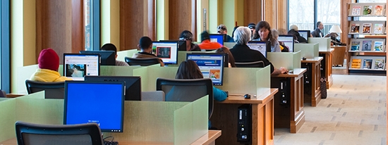 Public Computer Stations at the Bud Werner Memorial Library