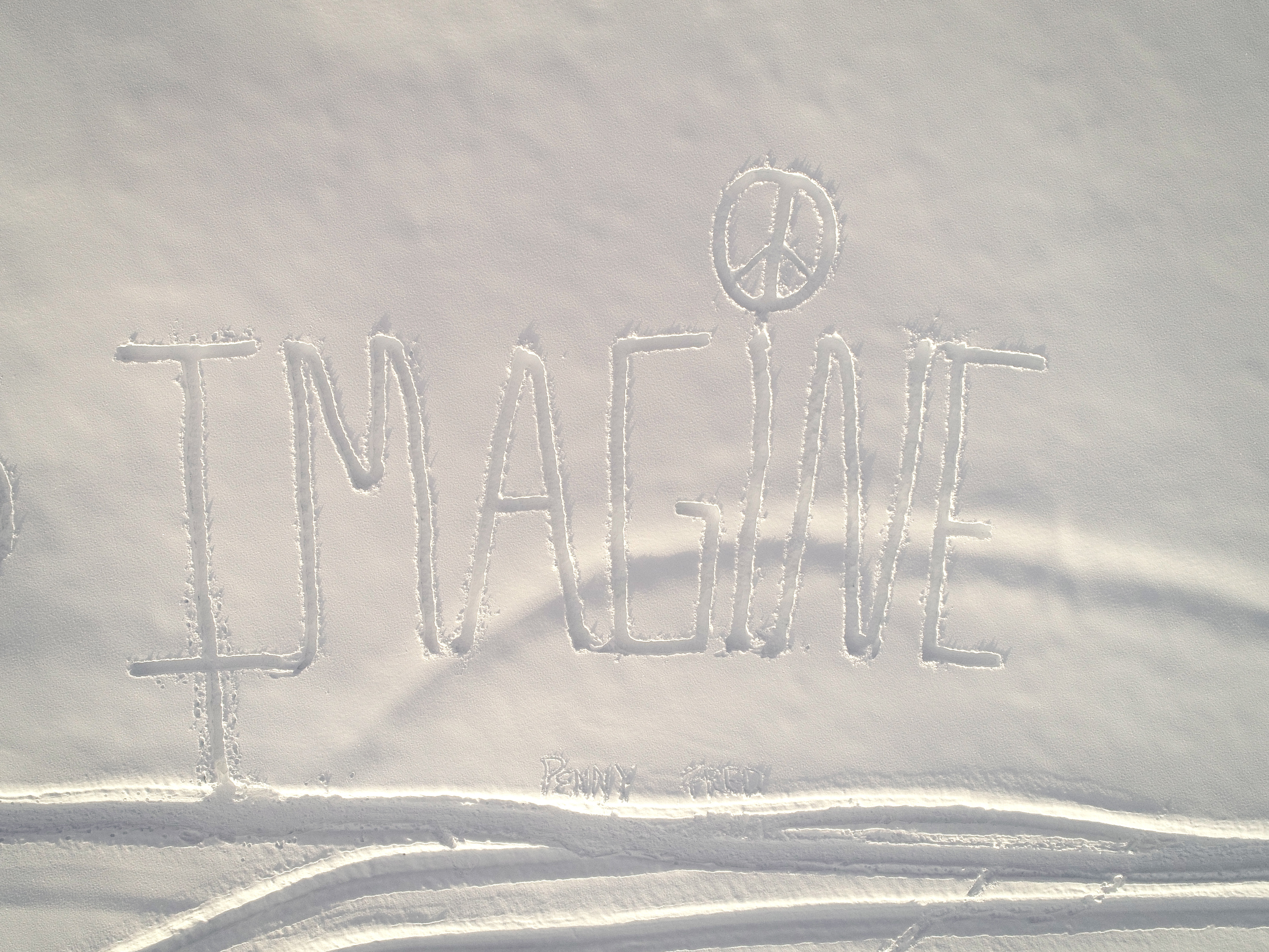 Imagine in the 2019 Snow Drawing