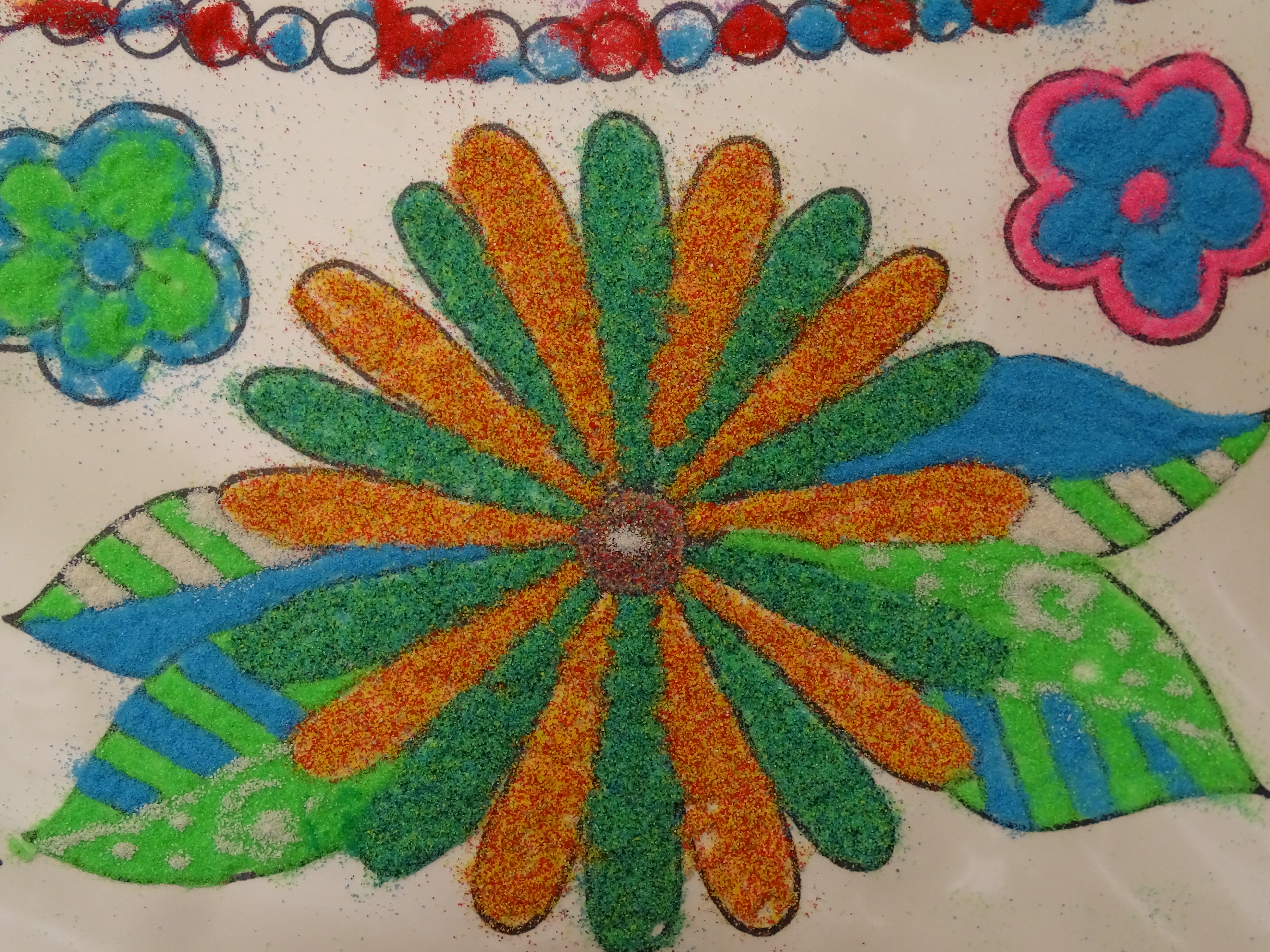 Community Sand Painting 2015 -- a Second Edition flower