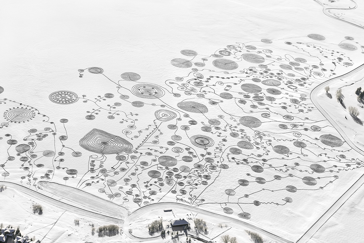 2013 snow drawing on Lake Catamount